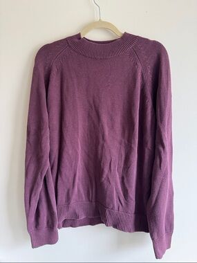 Quince mock neck Sweater in Plum